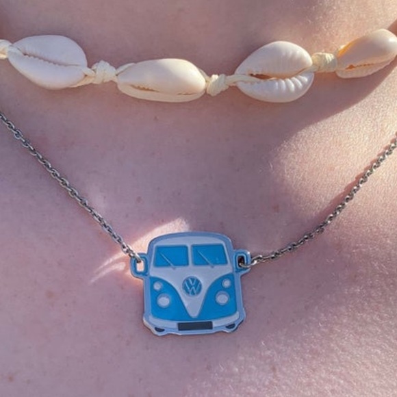 Blue VW Bus Necklace - Picture 1 of 5